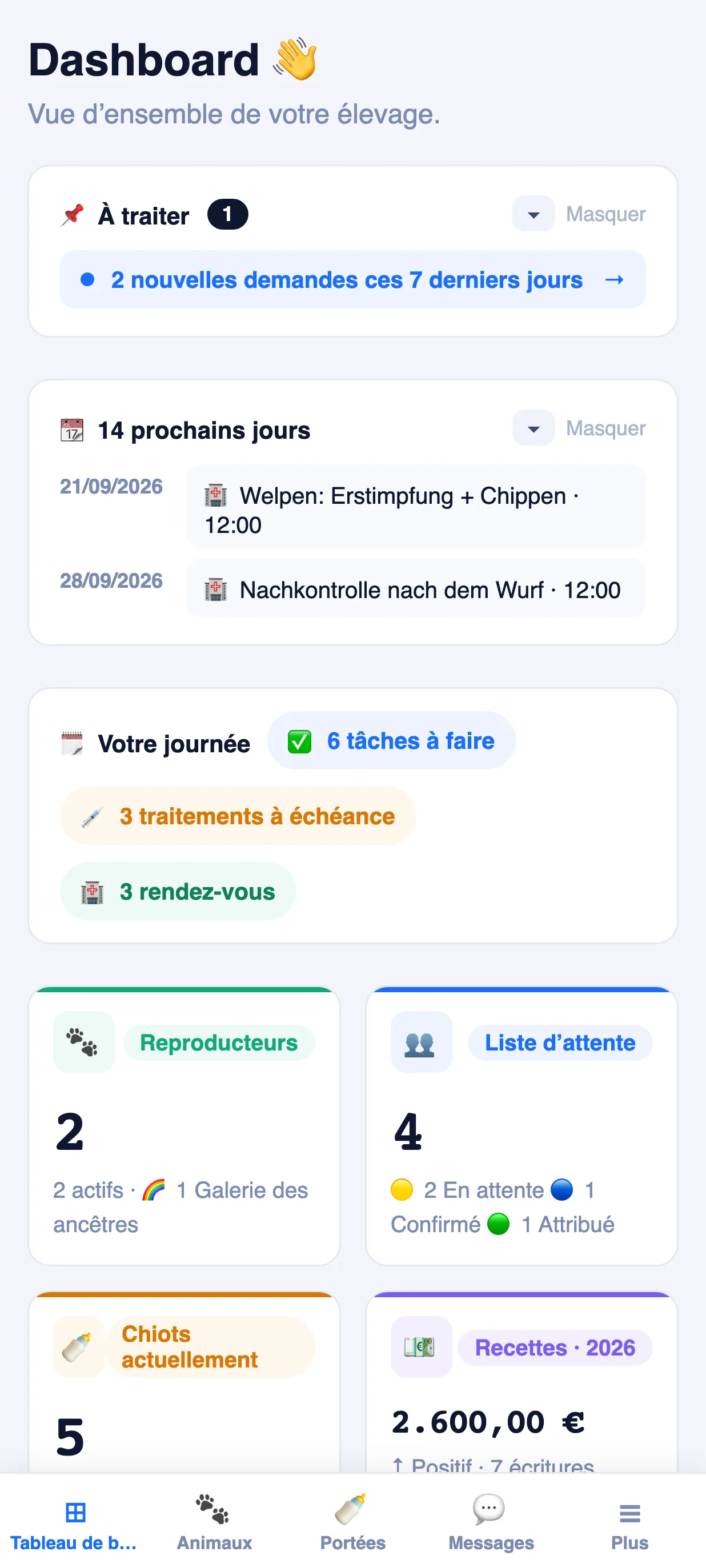 WurfDesk dans l’appli Android